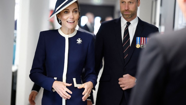 Prinzessin Kate wird gemeinsam mit ihrem Mann Prinz William und dem Königspaar den französischen ...