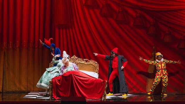 Mozarts „Le nozze di Figaro“ reicht in der Volksoper von der Commedia dell’arte bis in die Gegenwart. 