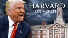 Dem US-Präsidenten ist die prestigeträchtigste Hochschule der Welt ein Dorn im Auge. (Bild: Krone KREATIV/stock.adobe.com, AP/Evan Vucci)