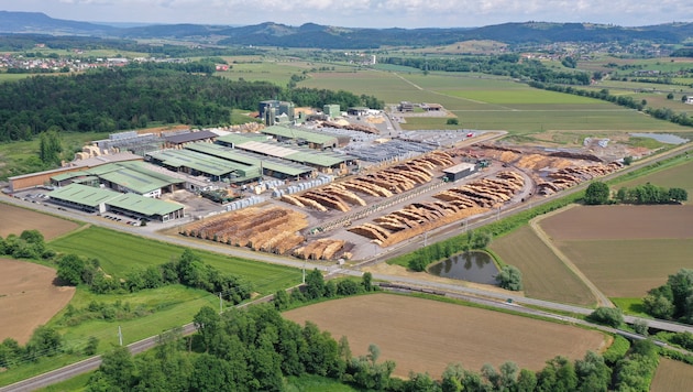 Das Werksgelände der Hasslacher Preding Holzindustrie umfasst gut sechs Hektar. 