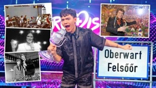 Zwischen Musikantenstadl und Song Contest: Während Andy Borg an die alten Zeiten in Oberwart erinnert, sorgt ESC-Gewinner JJ derzeit für Gesprächsstoff. OPUS, Anita Wagner und Kurti Elsasser haben hingegen ihre Karriere in Oberwart gestartet.  (Bild: Krone KREATIV/Laci Lonyai, Corinne Cumming, Christian Schulter, Milenko Badzic, picturedesk.com, ORF)