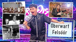 Zwischen Musikantenstadl und Song Contest: Während Andy Borg an die alten Zeiten in Oberwart erinnert, sorgt ESC-Gewinner JJ derzeit für Gesprächsstoff. OPUS, Anita Wagner und Kurti Elsasser haben hingegen ihre Karriere in Oberwart gestartet.  (Bild: Krone KREATIV/Laci Lonyai, Corinne Cumming, Christian Schulter, Milenko Badzic, picturedesk.com, ORF)