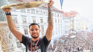 Fan-Liebling Jusuf Gazibegovic ist beim großen Finale seines Ex-Klubs im Stadion dabei. (Bild: GEPA)