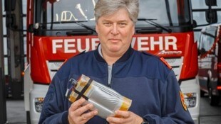 Feuerwehrmann Julian Slavicek gibt Tipps zur Brandverhütung.