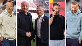 Für die Bullen in dieser Saison tätig (gewesen): Letsch, Schröder, Reiter, Seonbuchner und Lijnders.  (Bild: Krone KREATIV/Andreas Tröster)