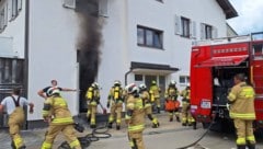 Die Feuerwehr rückte mit einem Atemschutztrupp aus.