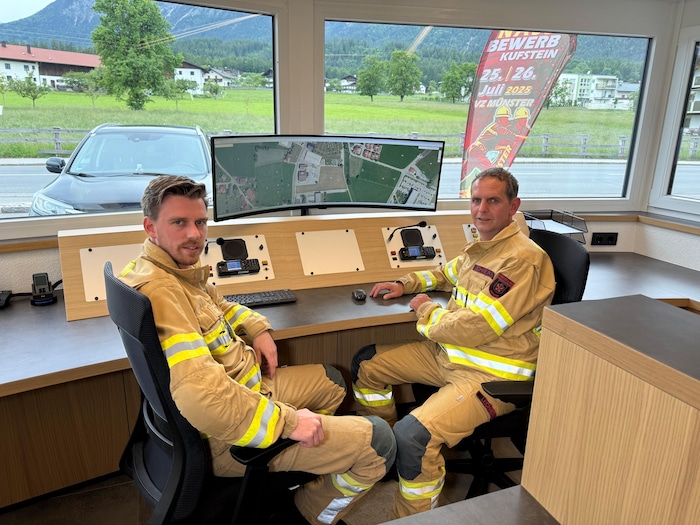 Kommandant Marco Ludl (links) und sein Stellvertreter Martin Lechner. 