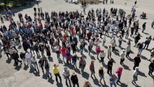 Der Flashmob war perfekt einstudiert.