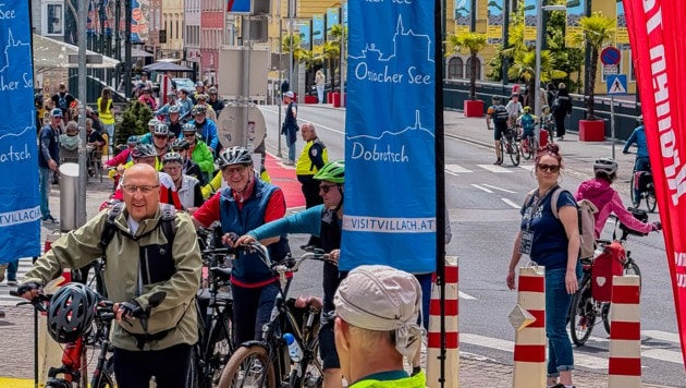 Geschafft: Das Tagesziel Villach ist erreicht. (Bild: Wallner Hannes)