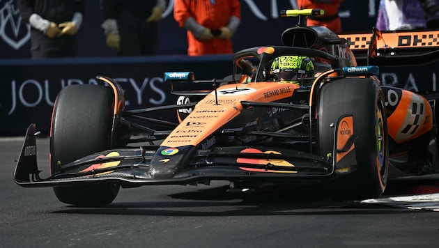 Lando Norris holt sich die Pole-Position in Monaco.
