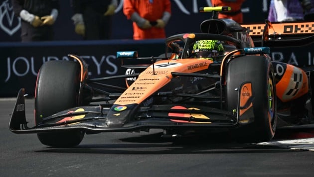 Lando Norris holt sich die Pole-Position in Monaco. (Bild: AFP/GABRIEL BOUYS)