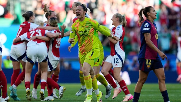 Die Frauen-Mannschaft des FC Arsenal gewann erstmals die Champions League.