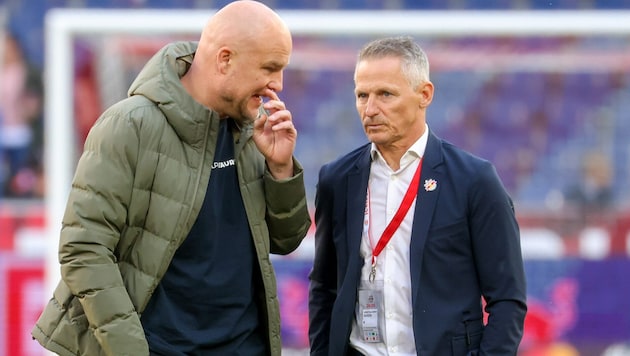 Die Salzburg-Bosse Rouven SChröder (li.) und Stephan Reiter