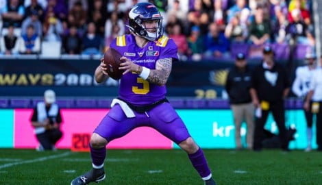 Vikings-Quarterback Ben Holmes (Bild: GEPA)