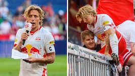 Mads Bidstrup hielt eine Ansprache und kletterte zu den Fans.  (Bild: Krone KREATIV/Andreas Tröster)