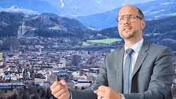 Mario Gerber lässt sich am Montag zum ÖVP-Obmann von Innsbruck wählen. Er ist der einzige Kandidat. (Bild: Christof Birbaumer, Hubert Rauth, Krone KREATIV)