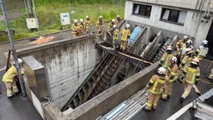 Auch am Sonntag waren die Einsatzkräfte noch gefordert.