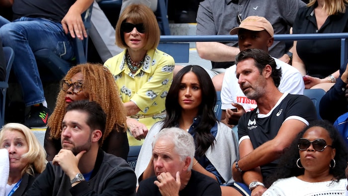 Herzogin Meghan traf 2019 in den US-Open auf Anna Wintour, mit ihren Forderungen kam sie bei der „Vogue“-Chefin ein paar Jahre später aber dennoch nicht durch.
