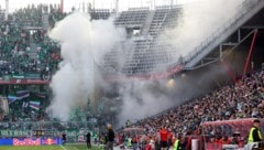 Rapid-Fans sorgten in Salzburg wieder einmal für Wirbel.