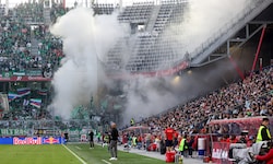 Rapid-Fans sorgten in Salzburg wieder einmal für Wirbel.