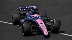 Pierre Gasly schaffte es auch mit nur drei Reifen in die Box zu fahren.