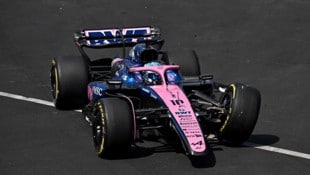 Pierre Gasly schaffte es auch mit nur drei Reifen in die Box zu fahren.