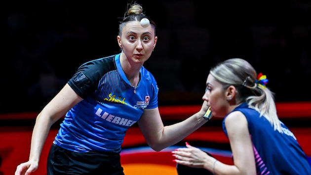 Sofia Polcanova (links) holt mit Bernadette Szöcs WM-Silber!