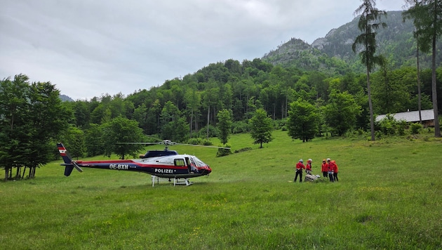 Bergretter und Flugpolizei waren in Ebensee im Einsatz