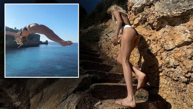 Anna Gasser genießt die Sonne in Mallorca.