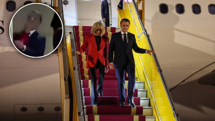 Die Bilder des Ehepaares Macron verbreiten sich wie ein Lauffeuer und sorgen für wilde Spekulationen.