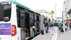 Die Ersatzhaltestelle für die Linien 1 und 7 Richtung Jakominiplatz (Bild: Jauschowetz Christian)