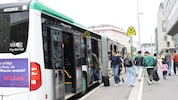 Die Ersatzhaltestelle für die Linien 1 und 7 Richtung Jakominiplatz