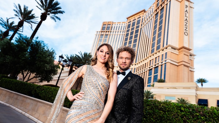 Thommy & Amélie vor dem Venetian-Resort in Vegas