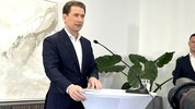 Sebastian Kurz bei der Pressekonferenz in seinem Büro in Wien