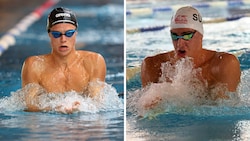 Luca Karl will im Freiwasser zur WM, Luka Mladenovic im Becken. (Bild: Tröster Andreas)