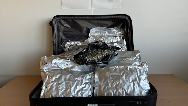 Insgesamt 11,3 Kilogramm Cannabis wollte der Brite über Wien  nach Newcastle (UK)  schmuggeln. 