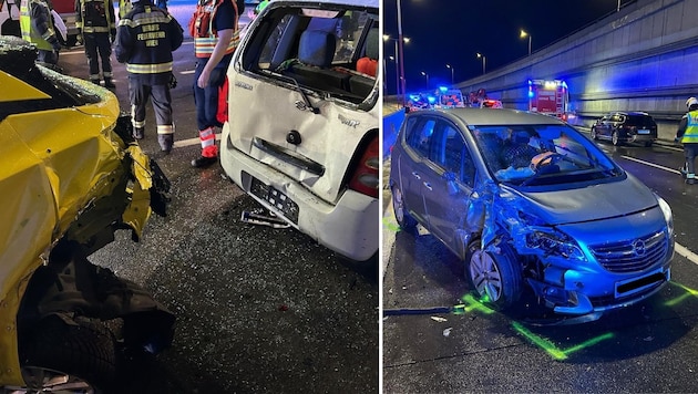 Zwei Pkw-Lenker wurden durch die starke Kollision mit schweren bzw. leichten Verletzungen in Krankenhäuser gebracht.
