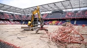 In der Red-Bull-Arena haben die Bagger aktuell das Sagen.  (Bild: Tröster Andreas)
