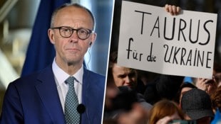 Friedrich Merz tritt aktuell als „Außenkanzler“ auf. (Bild: Krone KREATIV/Lehtikuva/AFP)