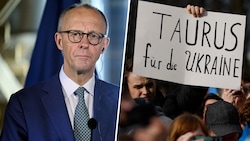 Friedrich Merz tritt aktuell als „Außenkanzler“ auf. (Bild: Krone KREATIV/Lehtikuva/AFP)