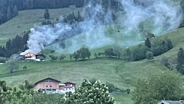 Die starke Rauchentwicklung war schon von Weitem zu sehen.