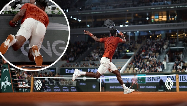 Erst war Gael Monfils gestürzt, dann lieferte er einmal mehr eine Show ab.