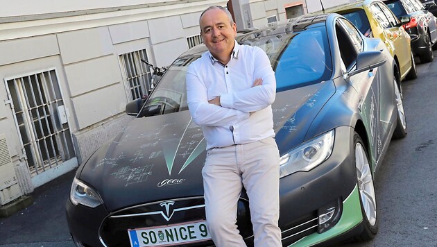 Elektrisiert seit einem Jahrzehnt: Franz Liebmann ist ein Pionier auf Österreichs Straßen.