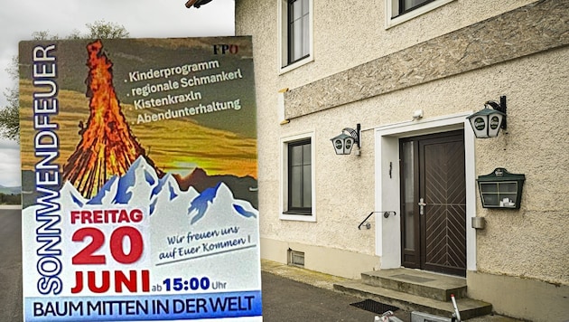 In der Nähe dieses ehemaligen Gasthauses, das nun ein Laufhaus ist, findet am 20. Juni ein Sonnwendfeuer mit Kinderprogramm statt.