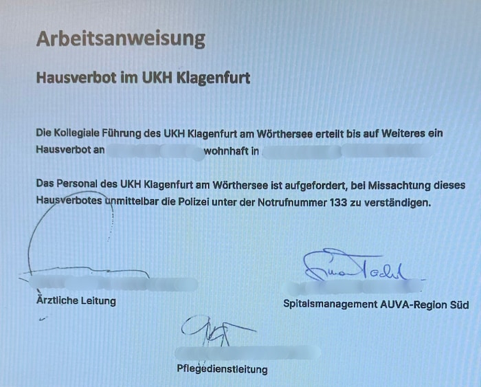 Der „Krone“ liegt das offizielle Schriftstück vor.