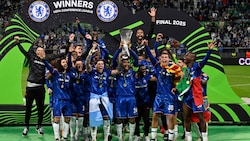 „Blues“-Jubel – Chelsea ist der Gewinner der Conference League! (Bild: AP/Copyright 2025 The Associated Press. All rights reserved)