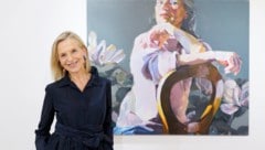 Ingrid Brandstetter in der Galerie in der Schmiede