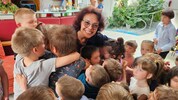 Pascale Vayer beim Abschiedsfest im Mai: „Ich musste für die Kinder lachen. Und bin mir wie eine ...