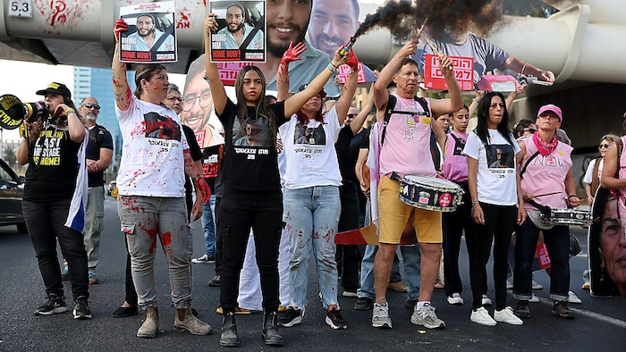 Kundgebung für die Hamas-Geiseln in Tel Aviv