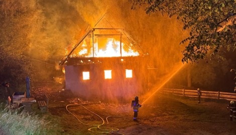 In Maria Lankowitz brannte ein Bauernhaus aus. (Bild: BFV Voitsberg)